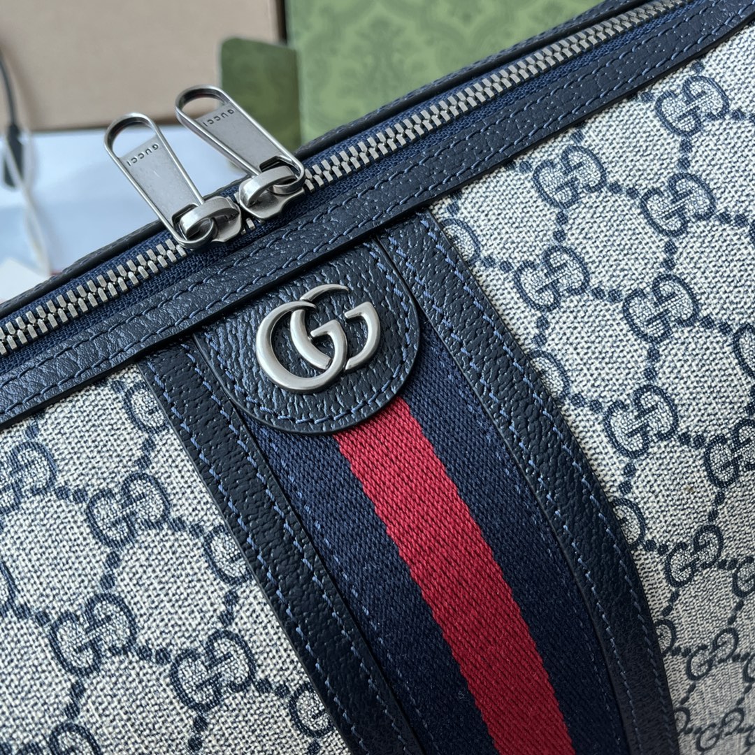 Pre-Owned Gucci Ophidia GG Monogram Shoulder Bag - Vintage Leather, Canvas, and Cotton